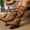 🔥 Coffee, variant on Sentmoon Fall Boots Boot Women's Fashionable Casual Winter Solid Color Buckle Strap Heel Round Head Low Heel Knee Boots