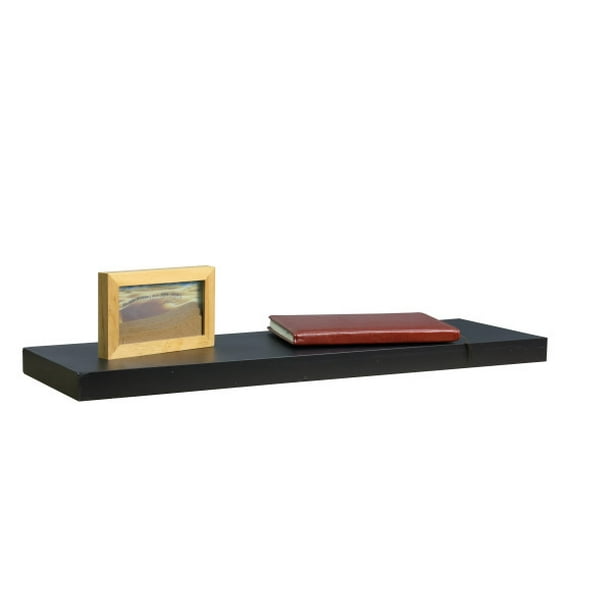 30" Wood Floating Shelf, Black