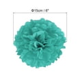 thumbnail image 2 of Uxcell Tissue Pom Poms Flowers Paper Flower Ball for Party Backdrop Decoration Turquoise 6", 2 of 7