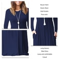 thumbnail image 4 of Vestidos largos casuales,Vestido largo de cuello redondo para mujer, vestido de color puro, diseño de próxima generación, 4 of 6