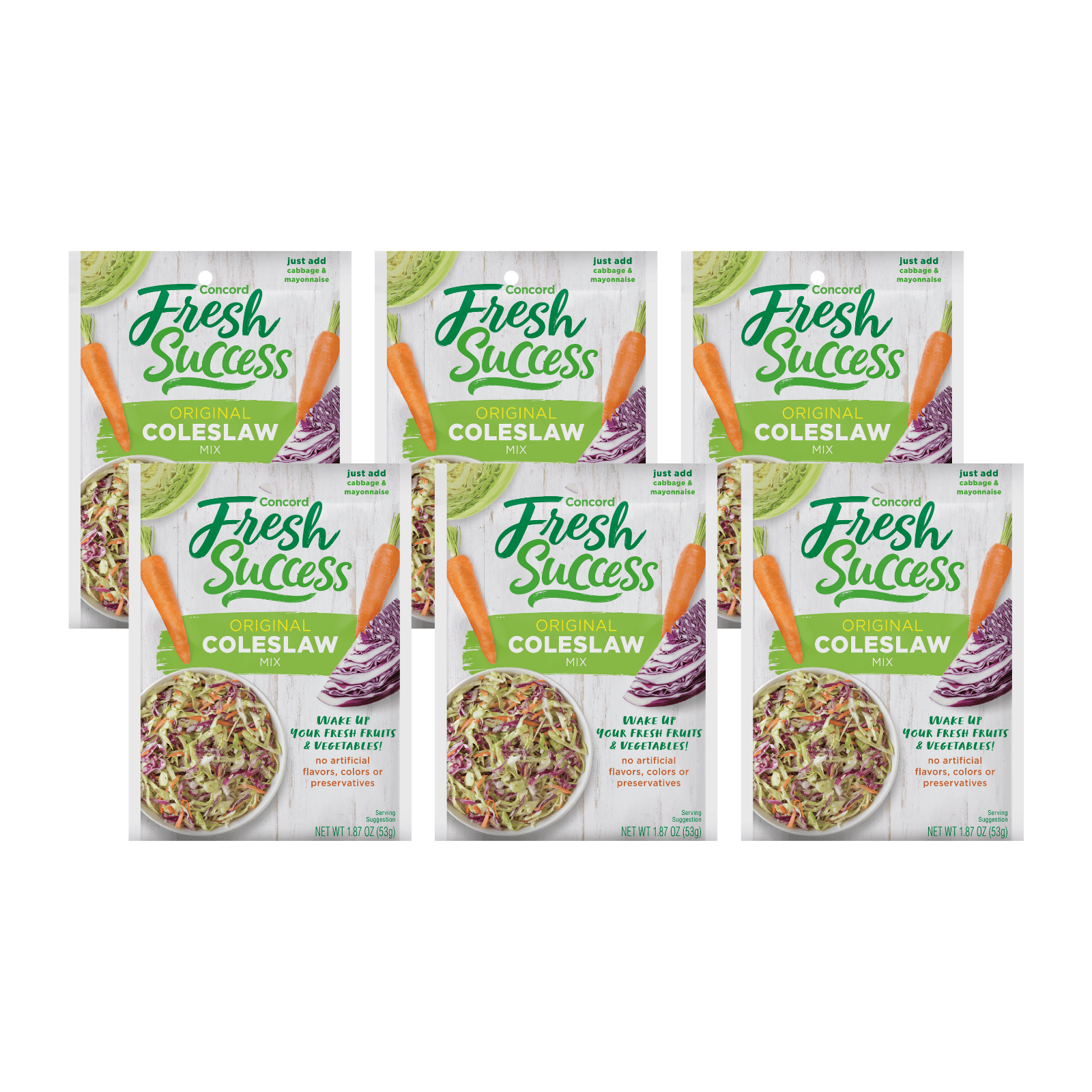 Fresh Success Coleslaw Mix, 1.87 oz (Pack of 6)