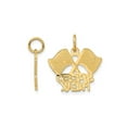 thumbnail image 3 of 14K Yellow Gold Racing Flags Speed Freak Charm Pendant Necklace with Chain for Men, 3 of 5
