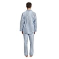 thumbnail image 3 of GLOBAL Mens 100% Cotton Long Sleeve Pajama Set, Breathable Lightweight Button Down Nightwear with Pants, S-3XL, 3 of 6