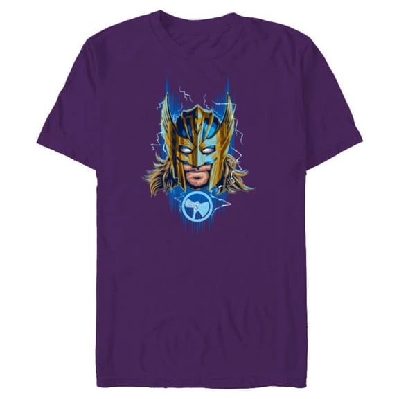 Marvel Thor: Love and Thunder Golden Armor Thor - Short Sleeve Blended T-Shirt for Adults - Customized-Purple