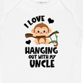 thumbnail image 4 of Inktastic Monkey I Love Hanging out with My Uncle Boys or Girls Baby Bodysuit, 4 of 5