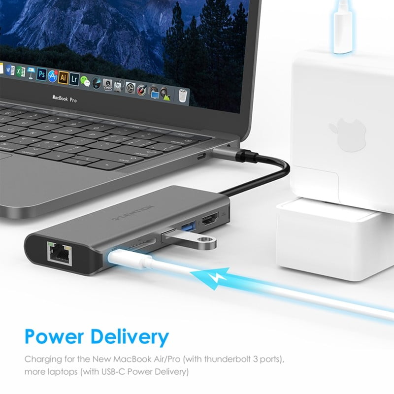 Lention Usb C Digital Av Multiport Hub To 4k Hdmi Usb 3 0 Sd Card Reader Pd Charging Gigabit Ethernet Adapter For New Macbook Pro Walmart Com Walmart Com Lention Usb C Digital Av Multiport Hub To 4k Hdmi Usb 3 0 Sd Card Reader Pd Charging Gigabit Ethernet Adapter For New Macbook Pro Walmart Com Walmart Com