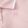 thumbnail image 4 of IVEYRTF Girls Summer Casual Set Collar Sleeveless Top and Shorts Embellished Trim and Bow Soft Play Wear Children 2PC Romper and Shorts Outfit(Pink,4-5 Years), 4 of 8