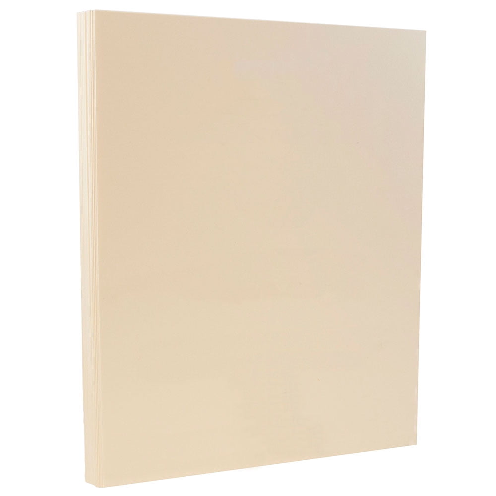 JAM Vellum Bristol Cardstock, 8.5x11, 50/Pack, 110lb Ivory