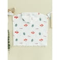 thumbnail image 4 of Bagilaanoe Toddler Baby Girls Swimsuit Cover Up Print Hoodie Beach Cover Up Rashguard 6M 12M 2T 3T 4T Kids Summer Loose Bathing Suit, 4 of 9