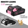thumbnail image 3 of Juego de destornilladores inalámbricos y herramientas para el hogar WORKPRO 20V, color rosa, 3 of 5