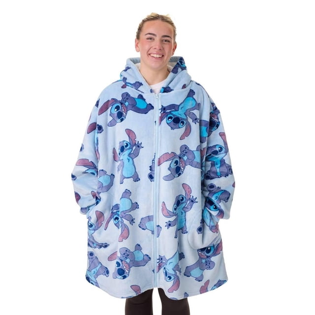 Lilo & Stitch Chandail à Capuchon Couverture à Fermeture Éclair Intégrale Stitch pour Femmes