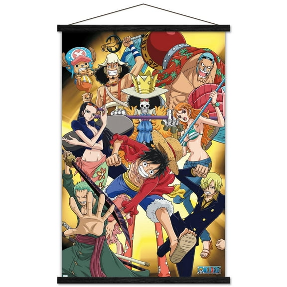 One Piece: Fishman Island - Crew Gold Wall Poster with Magnetic Frame, 22.375" x 34"