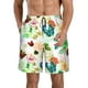 thumbnail image 1 of Balery Floral Vintage Traje de Baño Estilo Hawaiano para Hombre, Shorts de Secado Rápido con Bolsillos-Small, 1 of 6