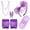 Purple, variant on 80s Accessories Lace Headband Earrings Fishnet Gloves Necklace Bracelet for 80s Retro Party Halloween Outfits