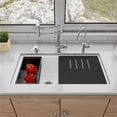 thumbnail image 4 of Pemberly Row White 33" Granite Composite Workstation Double Bowl Undermount Sink, 4 of 9