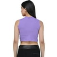 thumbnail image 4 of eloria Women's Top High-Neck Sleeveless Crop Tank Top Color: Light Purple | Size: S, 4 of 6