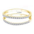 thumbnail image 2 of AFFY 0.25CT Round Cut White Cubic Zirconia Enhancer Guard Ring in 14K Yellow Gold over Sterling Silver-9.5, 2 of 8