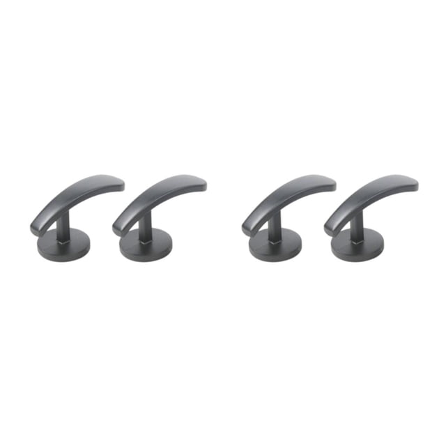 Monstrate 2 uds gancho de Metal montado práctico ganchos de amarre para cortina colgador de pared soporte de cortina accesorios de decoración Negro 2piezas