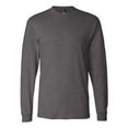 thumbnail image 1 of Hanes Beefy-T Men`s Long-Sleeve T-Shirt, M, Charcoal Heather, 1 of 1