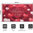 thumbnail image 3 of Happy Valentine''s Day Doormat Non-Slip Absorbent Resist Dirt Front Door Mat Machine Washable Love Cat Mats Outdoor Inside Floor Rugs for Entryway 30" X 17", 3 of 6