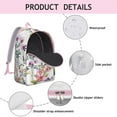 thumbnail image 4 of Flowers Floral Bookbag for School College Teens Adults, Large Capacity Backpack with Laptop Sleeve, Durable Commuting Travel Bookbag, Sunflower Design Unisex Gift Idea for Work or College, 4 of 5