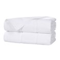thumbnail image 3 of Superior Milo 2 Piece Smart Twist Cotton Bath Sheets, Medium Weight Ribbed Design Towels, White, 3 of 11