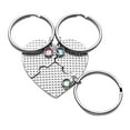 thumbnail image 4 of MLINS  Bag Hanging Accessories Adorable Pendant Best Friends Heart Keychain Lovers Dad Silver, 4 of 8
