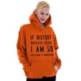 thumbnail image 3 of History Repeats Itself Dinosaur Pet Unisex Plus Size Hoodie Brisco Brands 2X, 3 of 6