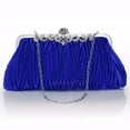 Women Ladies Satin Crystal Bridal Handbag Clutch Party Wedding Purse