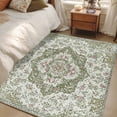 thumbnail image 4 of Area Rug for Living Room, Sage Green Boho Non-Slip Indoor Large Carpet for Bedroom/Dining Room, Vintage Abstract Art Ethnic Tribe Washable Low-Profile Rectangle Floor Mat Runner Rugs - 3 x 5 Ft, 4 of 8