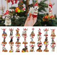thumbnail image 3 of 6Pcs Christmas Dog Ornament Wooden Xma Tree Hanging Sign Statue Decoration Pendant, 3 of 8