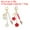 Gold/Red, variant on Rose Keychain Pendant, Rose Flower Purse Charm for Handbags Floral Keyring with Chain Tassel for Women Black/White