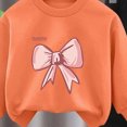 thumbnail image 4 of TOWED22 Infant Kid Girl 2pcs Fall Winter Clothing Set Long Sleeve Round Neck Tee and High Waist Pants Cute Print Outfits Clothes(Orange,5-6 Y), 4 of 5
