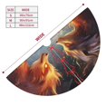 thumbnail image 3 of Picia Red And Gray Flame Fox Print Christmas Tree Skirt , Christmas Tree Skirt Ornaments for Merry Christmas Holiday Party Decorations Indoor Outdoor-30", 3 of 7