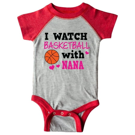 

Inktastic I Watch Basketball with Nana Gift Baby Girl Bodysuit