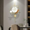 thumbnail image 3 of Modern Large Wall Clock for Living Room,75x40cm Silent Non-Ticking Creative Wall Clocks Home Wall Artwork Decor for Bedroom Office, 3 of 6