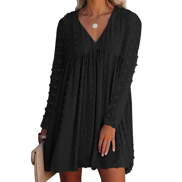 Vestido de jacquard,Vestido de manga larga con linterna para mujer, diseño elevado