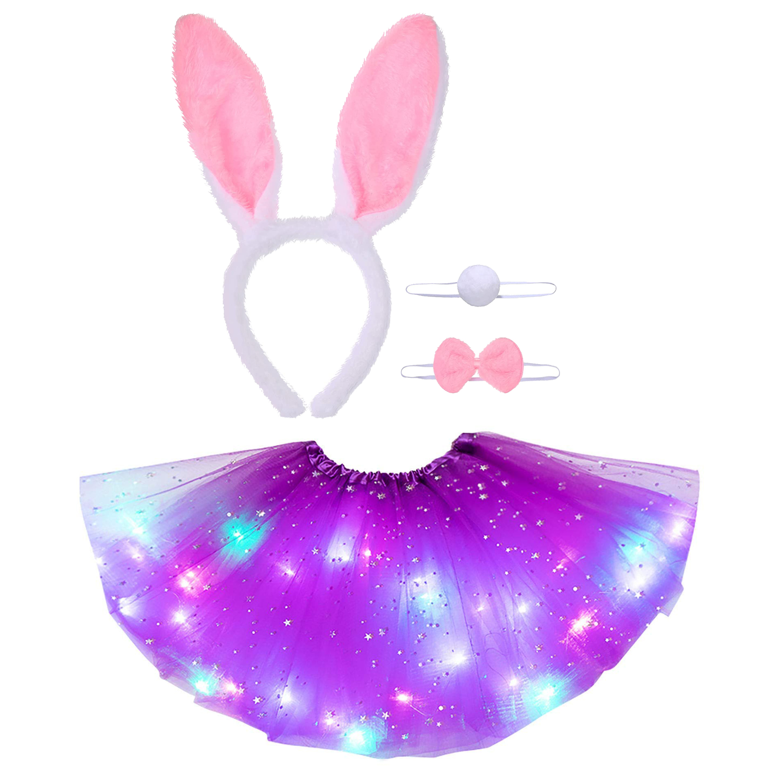 Rabbit Costume Set, Children's 4Piece Rabbit Costume, Girls Set, Fairy