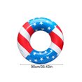 thumbnail image 2 of Luckky US Independence Day Flag Themed Inflatable Swim Ring without Handles,Extra Thick Anti-Roll Swimming Aid,Patriotic Float for Pool,Beach,Summer Water Fun, 2 of 6