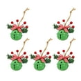 thumbnail image 1 of 5 campanas de Navidad, decoración navideña, hechas a mano con recorte de estrella, campanas de Metal navideñas para puerta, porche, ventana, Verde 5cm, 1 of 8