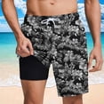 thumbnail image 2 of CHUMUD Mens Swim Trunks with Compression Liner Quick Dry Bathing Suit No-Chafing Swim Shorts Summer Casual, 2 of 6
