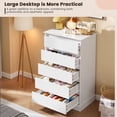 thumbnail image 4 of Modern 5 Drawer Dresser , Chest of Drawers with Deep Drawers, Large Double Dresser for Closet with Wide Top, Tall Wooden Dresser for Living Room, Bedroom,Hallway, 4 of 7