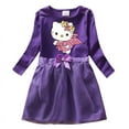 thumbnail image 3 of Ropa para niños de Hello Kitty, nuevo vestido de algodón de dibujos animados, falda de hilo de red con lazo a la moda de otoño para niñas, Falda plisada dulce para bebé, 3 of 5