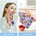 thumbnail image 7 of SKYSONIC 6 PCS Colorful Donut Pattern Washcloths, 12"x12" Cotton Wash Cloths, Highly Absorbent and Soft Face Towels for Bathroom,Gym,Hotel and Spa, 7 of 7