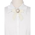 thumbnail image 4 of INSPIRE CHIC Nœud Papillon pour Femmes Accessoires Unisexes Col Épingle Blanc, 4 of 4