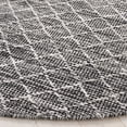thumbnail image 3 of SAFAVIEH Ebony Aisha Diamond Cotton Area Rug, Ivory/Black, 6' x 6' Round, 3 of 10