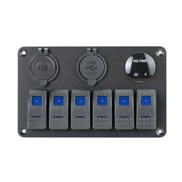 Pactrade Marine Car Truck RV Boat 6 Gang Blue LED Rocket Switch - Foto 10