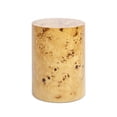 thumbnail image 3 of Nebula 20" Accent Oval Pillar Side Table Warm Natural Brown Burl Wood, 3 of 9