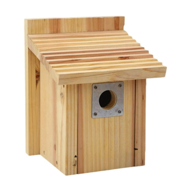 House de pájaros Caja de anidación de pájaros decoración decorativa de alimentación decorativa fuera de la casa para pájaros para el jardín presente