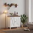 thumbnail image 1 of Kojooin Coffee Bar Cabinet with Storage, 30 Inch Farmhouse Kitchen Storage Cabinet with 2 Barn Doors, 1 of 9
